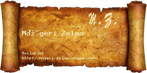 Mágeri Zelma névjegykártya